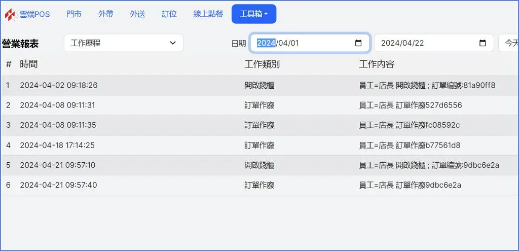 工作紀錄